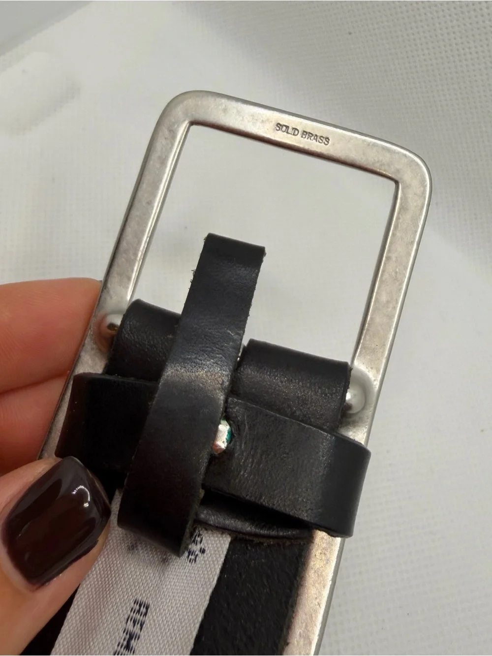 MEN'S BANANA REPUBLIC BLACK GENUINE LEATHER BELT SIZE 34 inches XS